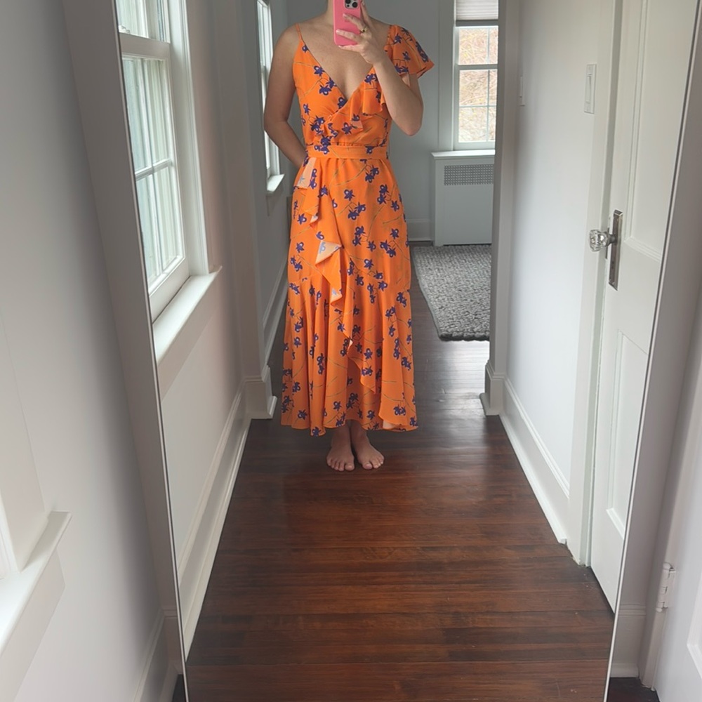 Borgo De Nor Orange/Purple Dress, Size 8UK, 4US worn 1x